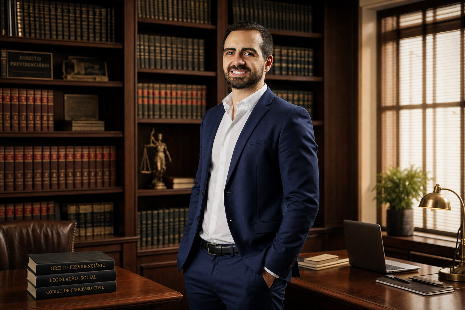 Eric Luciano, advogado previdenciarista, no escritório